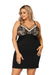 Elegant Plus Size Black Lace Nightdress - Sarah II Plus