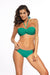 Elegant Bardot Push-Up Swimwear with Sophisticated Flair