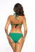 Elegant Bardot Push-Up Swimwear with Sophisticated Flair