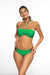 Elegant Bardot Push-Up Swimwear with Sophisticated Flair