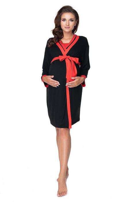 PeeKaBoo Elegant Maternity Nightwear Collection with Matching Robe