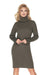 Elegant Turtleneck Fitted Knit Dress