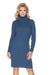 Elegant Turtleneck Fitted Knit Dress