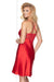 Passionate Crimson Satin Chemise by Irall - Embrace Luxury and Allure