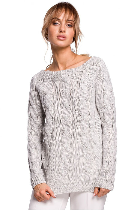 Elegant Fitted Boat Neck Sweater