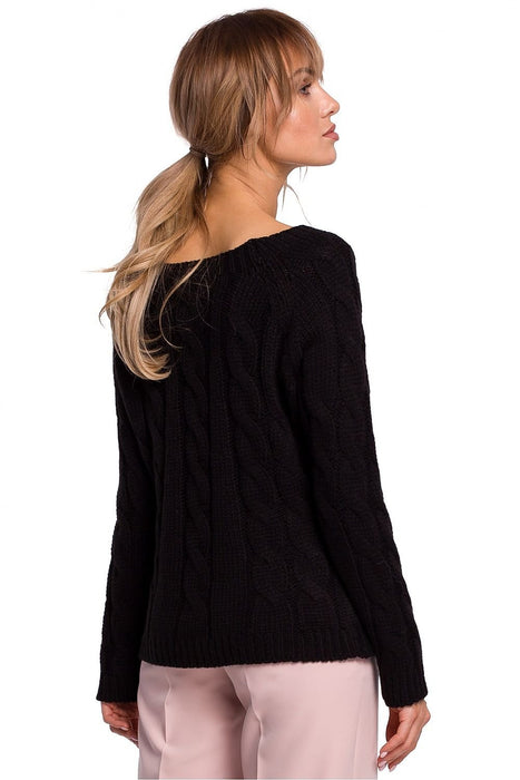 Elegant Fitted Boat Neck Sweater