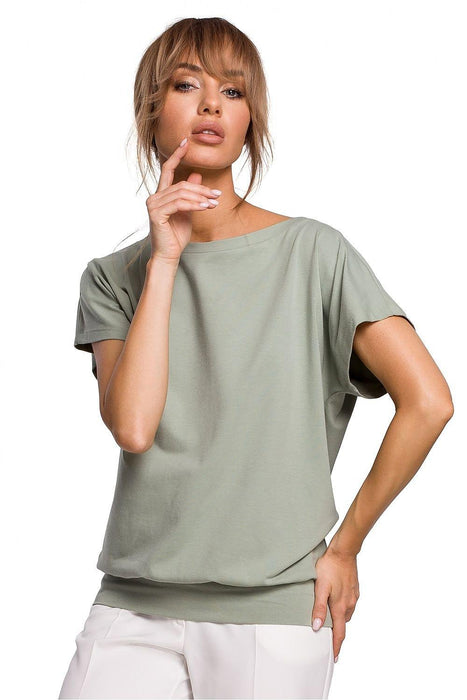 Effortlessly Chic Cotton Blend Blouse by Moe