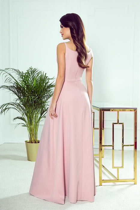 Striking Strapless Brocade Evening Gown by Numoco