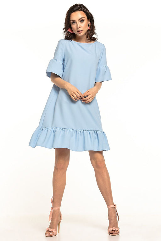 Charming Bow Frill Mini Dress