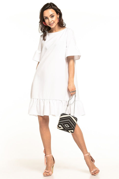 Charming Bow Frill Mini Dress