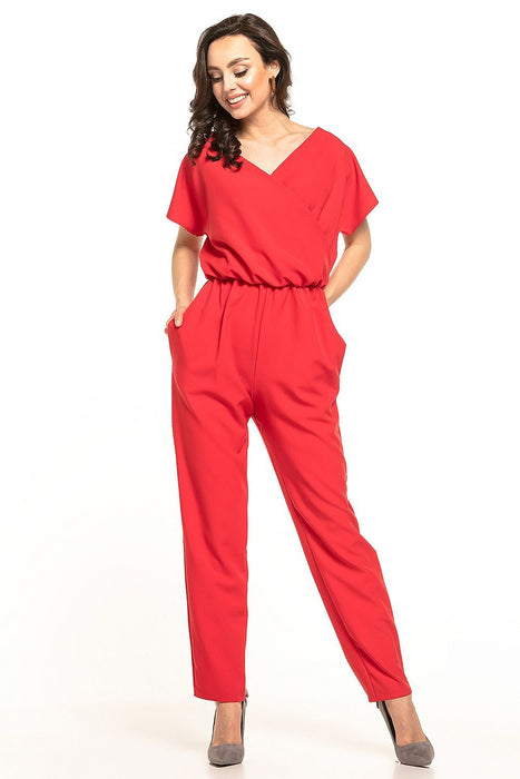 Elegant Tessita Jumpsuit: Stylish One-Piece with Envelope Neckline