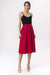 Fuchsia Flared Midi Skirt for Effortless Office Style