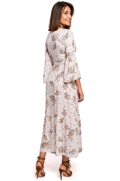 Lace-Embellished Bohemian Maxi Dress - Enchanted Evenings