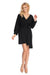 Chic Peek-a-Boo Mini Dress with Pointed Neckline