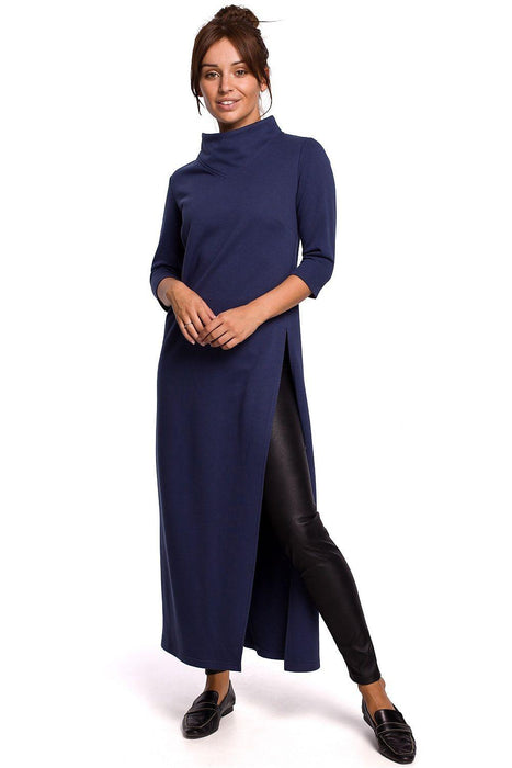 Chic High-Neck Slit Tunic - Stylish Women's Top for Every Occasion