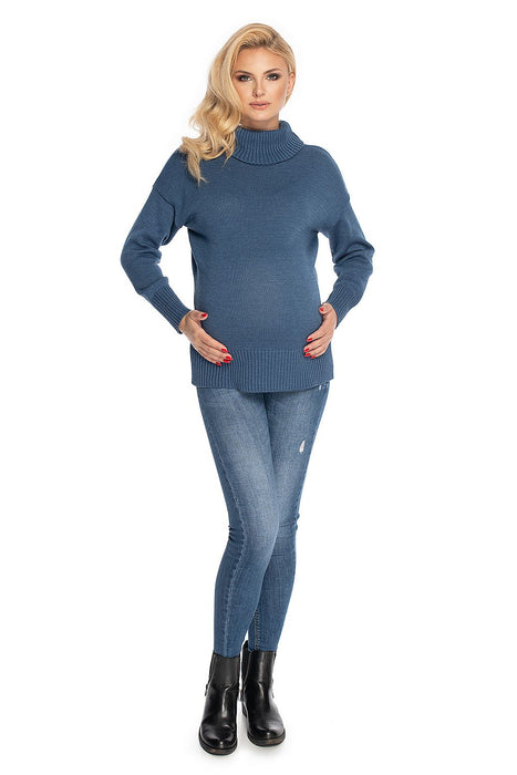 Elegant Expecting Mother Turtleneck Sweater for Cozy Comfort