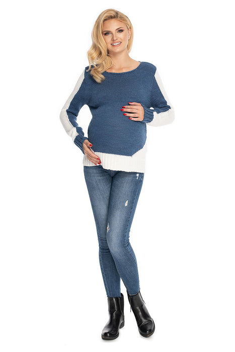 Elegant Maternity Peekaboo Sweater for Expecting Moms