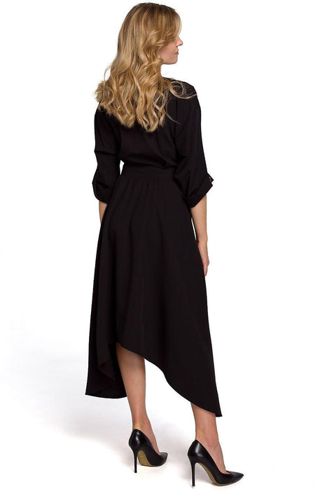 Modern Asymmetrical Envelope Daydress for Urban Elegance