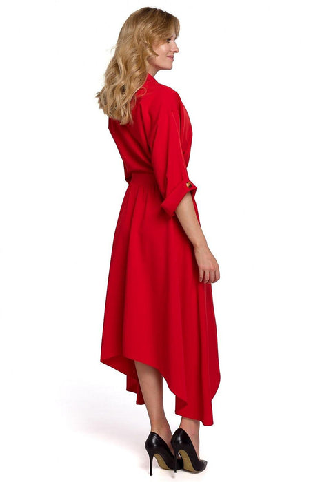 Modern Asymmetrical Envelope Daydress for Urban Elegance