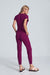 Elegant Black Jumpsuit with Trendy Envelope Neckline and Relaxed Elastic Waist