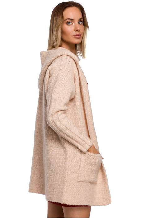 Snug Oversized Knit Cardigan with Hood