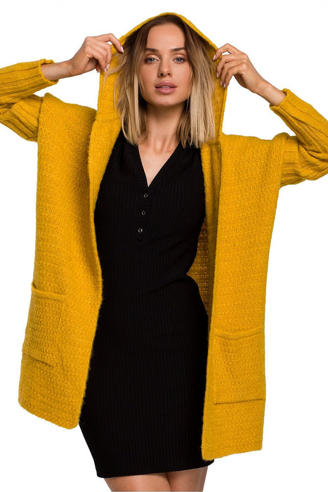 Snug Oversized Knit Cardigan with Hood