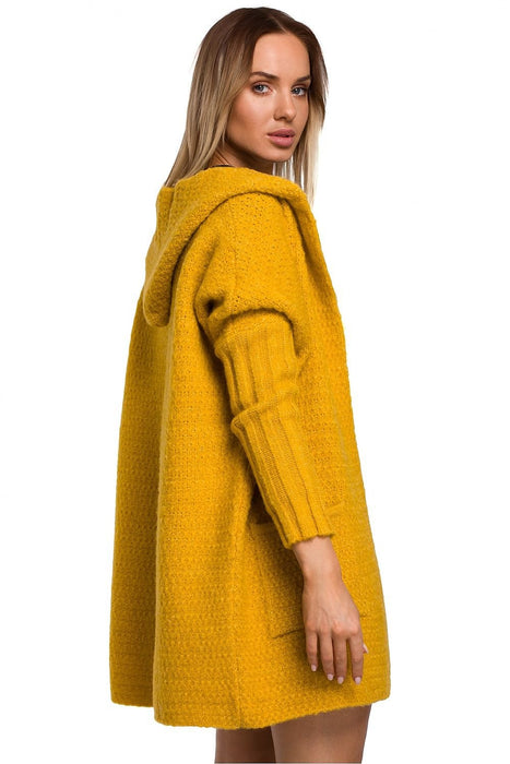 Snug Oversized Knit Cardigan with Hood