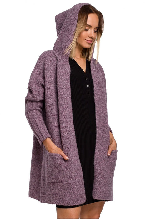 Snug Oversized Knit Cardigan with Hood