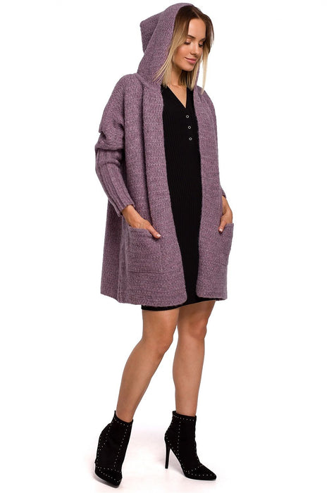 Snug Oversized Knit Cardigan with Hood