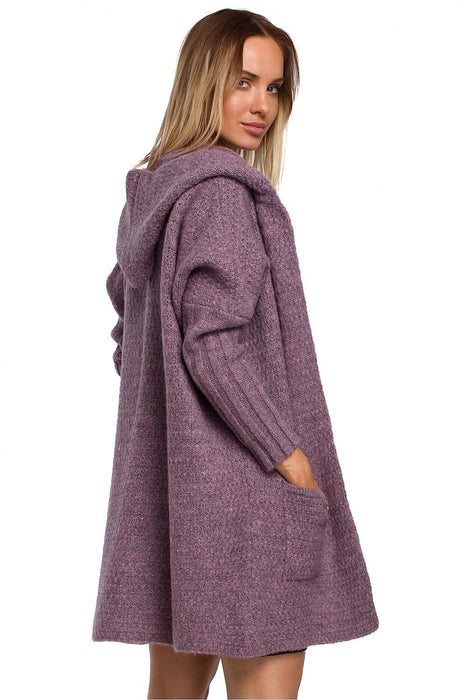 Snug Oversized Knit Cardigan with Hood