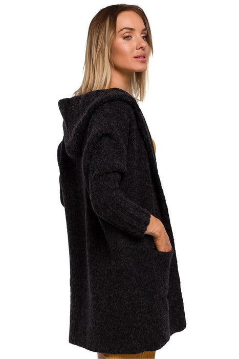 Snug Oversized Knit Cardigan with Hood