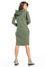 Chic Knit Hooded Day Dress with Practical Pockets