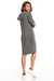 Chic Knit Hooded Day Dress with Practical Pockets