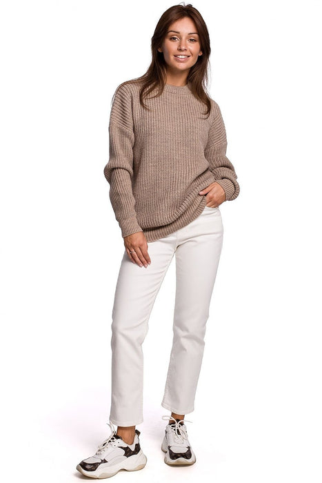 Knitted Ribbed Sweater for Ultimate Comfort