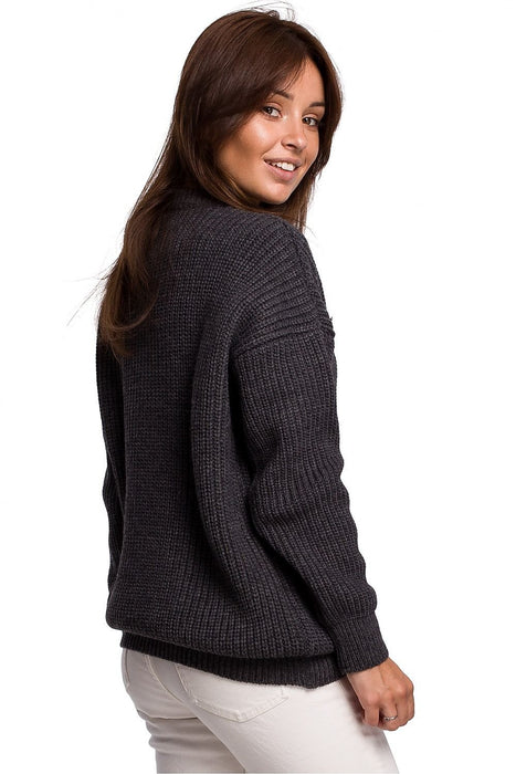 Knitted Ribbed Sweater for Ultimate Comfort