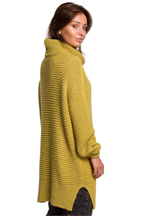 Snug and Stylish Turtleneck BE Knit Sweater for Cold Weather