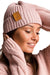 Trendy Acrylic Knit Beanie with Stylish Faux-Leather Face Detail