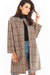 Checkered Professional Coat with Snap Fasteners