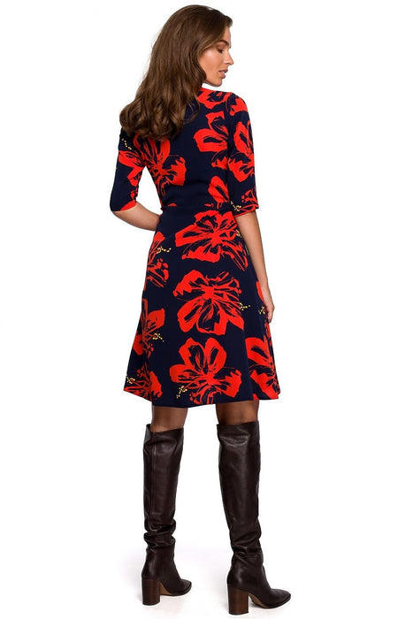 Customizable Bold Print Dress with Pockets