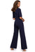 Chic V-Neck Wide-Leg Jumpsuit with Fashionable Tie Detail