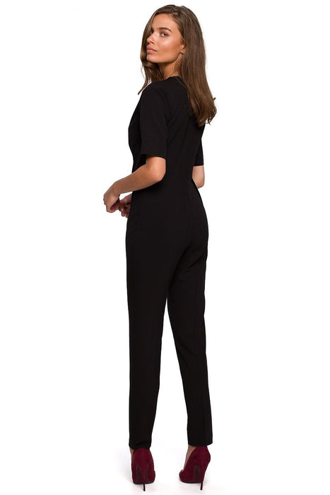 Asymmetrical Elegance Bodysuit with Envelope Neckline