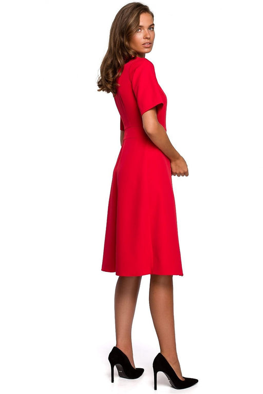 Sophisticated Trapeze Hem Midi Dress