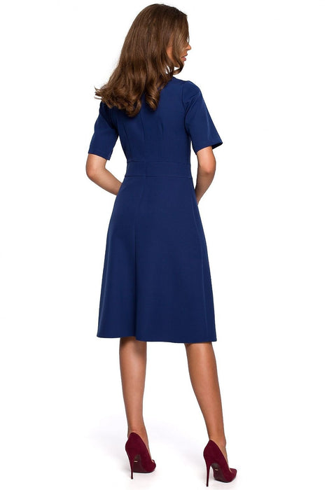 Sophisticated Trapeze Hem Midi Dress