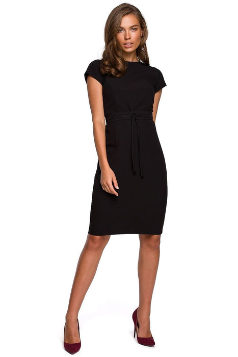 Elegant Bodycon Dress with Trendy Double Belt for Effortless Style