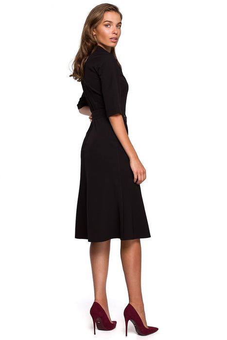 Chic Daytime Elegance: Belted Dress by Stylove