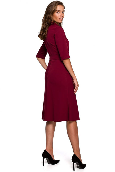 Chic Versatile Dress with Functional Pockets and Adjustable Waist Belt