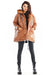 Trendy Oversized Quilted Hooded Jacket with Logo Tape