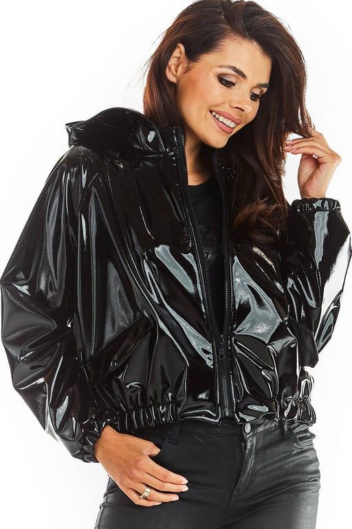 Stylish Waterproof Vinyl Hooded Jacket