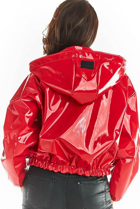 Stylish Waterproof Vinyl Hooded Jacket