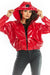 Stylish Waterproof Vinyl Hooded Jacket